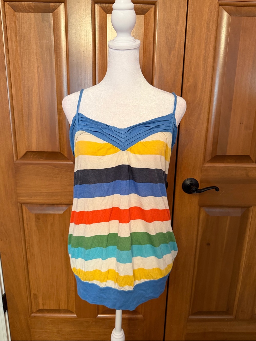 Roxy Color Block Striped Multi Color Cami Tank Top Women’s Size Large